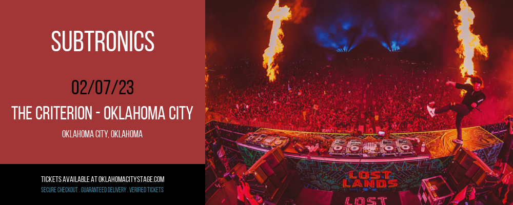 Subtronics at The Criterion tickets Subtronics at The Criterion