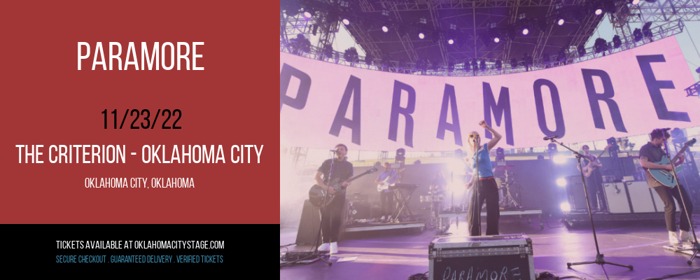 Paramore at The Criterion tickets Paramore at The Criterion