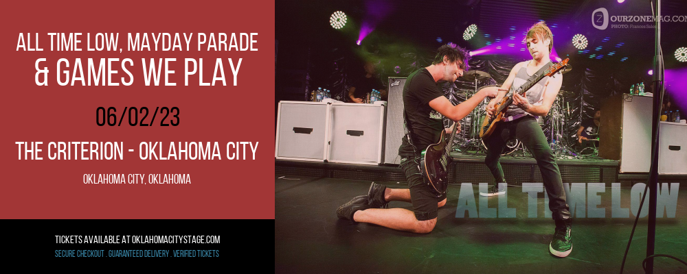 All Time Low, Mayday Parade & Games We Play at The Criterion tickets All Time Low, Mayday Parade & Games We Play at The Criterion